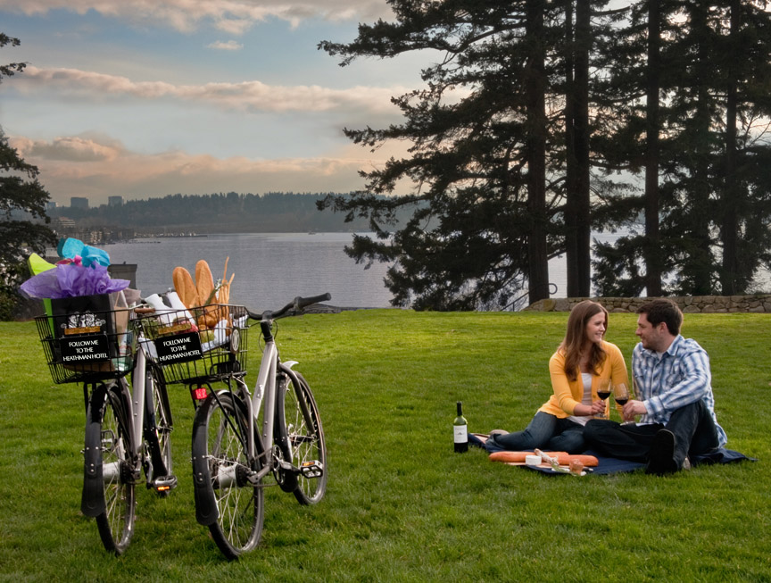 Couple at Picnic with Heathman Bicycles