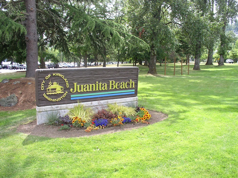 Juanita Beach Sign